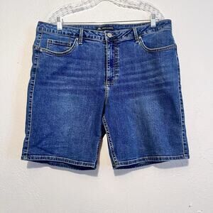 Lee Riders Shape‎ Illusions Slim Fit Midrise Bermuda Denim Jean Shorts Size 20M